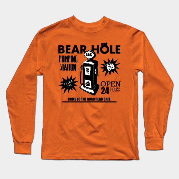 Bear Hole Gas Long Sleeve T-Shirt by JasonLloyd